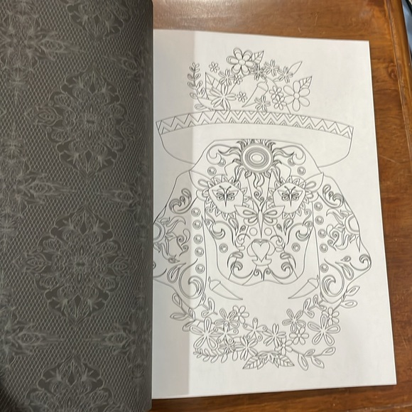 2 Coloring Books Dazzling Dogs & Dog Sugar Skull - Picture 9 of 10